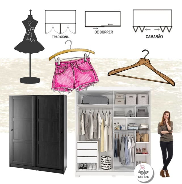 como planejar quartos detalhamento de closets