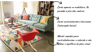 como usar cores contrastantes na decoração