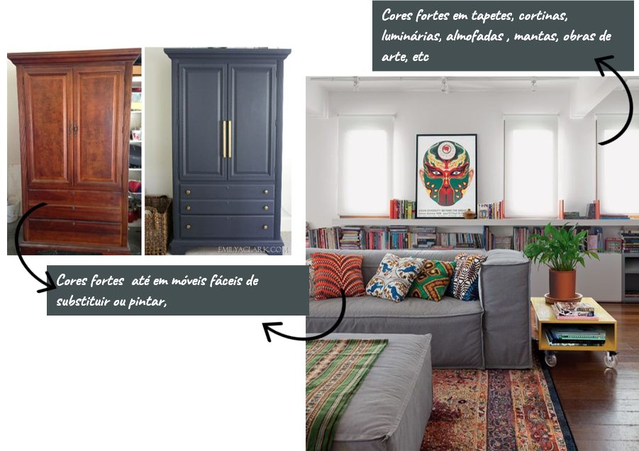 tendências atuais de cores de decoração