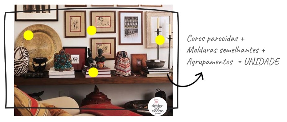 como compor com objetos e adornos decorativos