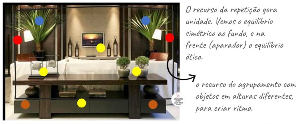 como compor com objetos e adornos decorativos