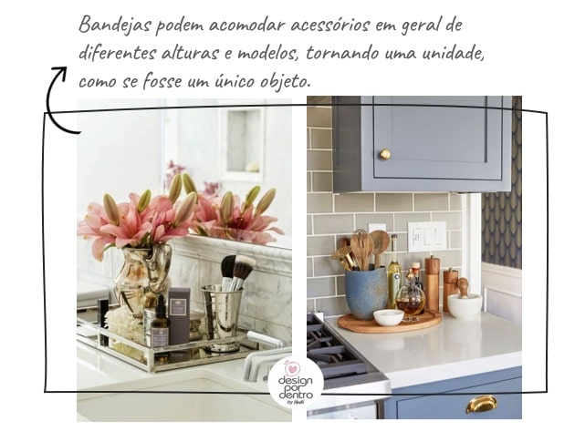 como compor com objetos e adornos decorativos