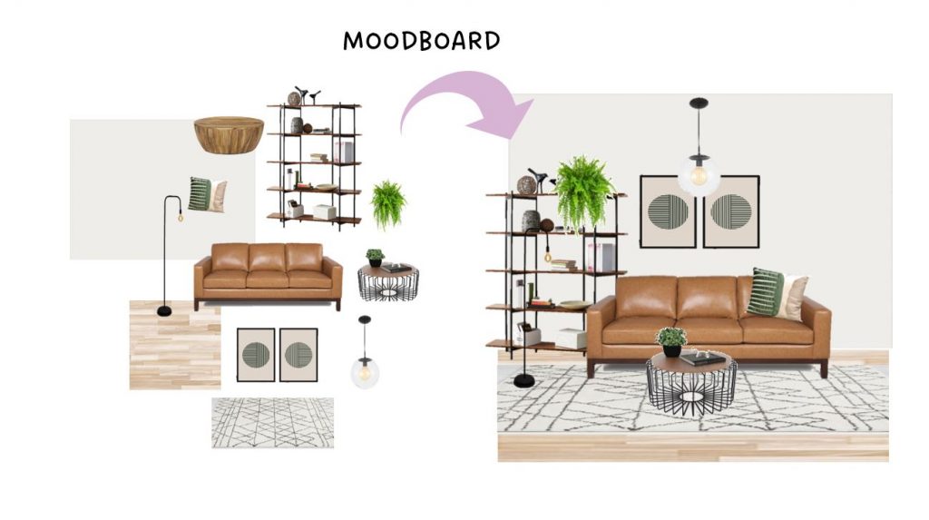 montagem do moodboard 3D